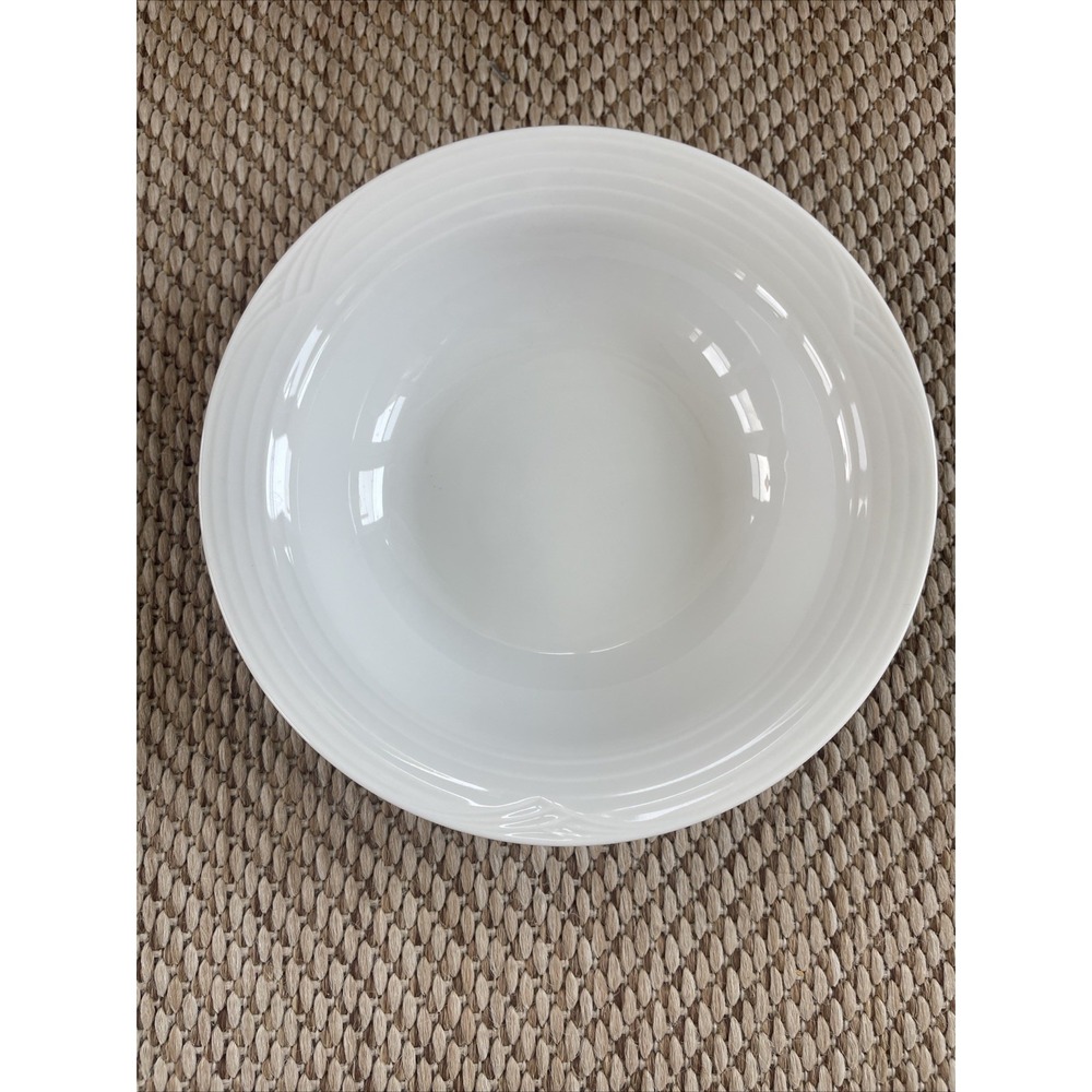 Noritake ARCTIC WHITE Rimmed Dessert Fruit Bowl, 5 5/8"